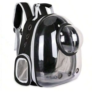 IISVGE Pet Space Capsule Backpack, Small Medium Cat Puppy Dog Carrier, Transparent Breathable Heat Proof, Pet Carrier For Travel Hiking Walking Camping Multicolor