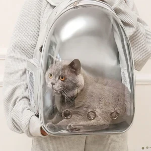 Pet Backpack, Cat Backpack, Transparent Breathable Pet Cat Backpack Carrier, Space Capsule Design, For Hiking And Travel Pet Carrier Dog Bag Dog Carrier Cat Bag Cat Carrier Puppy Keep Grey